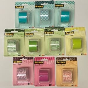 Scotch Duct Tape 10-piece Assorted Color & Pattern Crafting Set (1.42” x 5yd)
